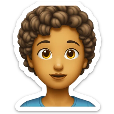 Enfant bisous à sa mere sticker