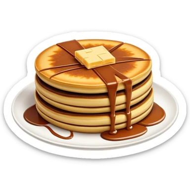 Cinematic Realistic Martabak Manis Dessert Emoji, depicted as a thick, sweet pancake filled with chocolate, cheese, and condensed milk rendered with detailed textures and vibrant, indulgent lighting. sticker