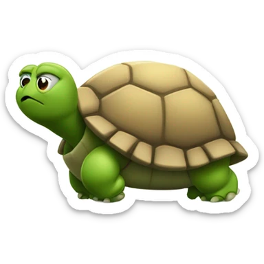 a really fat turtle working out and he’s super hot  sticker