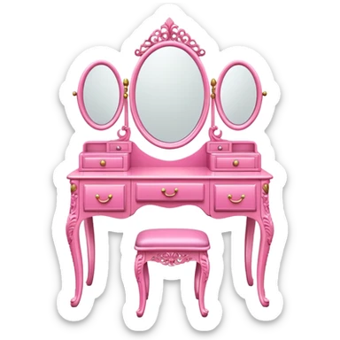 pink DRESSING TABLE sticker