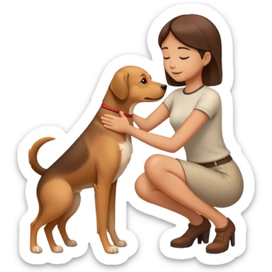 Patting back  sticker