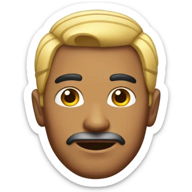 Mexican with slicked back hair sticker