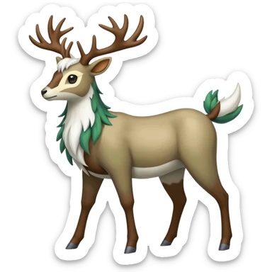Stantler-Silvally-Skiddo-Mudbray-Amaura-Virizion-fusion-creature-hybrid (full body) sticker