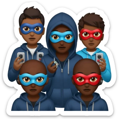 Hoodlums with shisty masks and switches  sticker