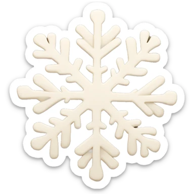 beige snowflake sticker