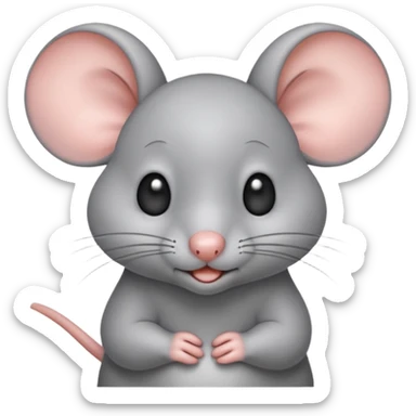 Funny cute mouse giving a side eye sticker