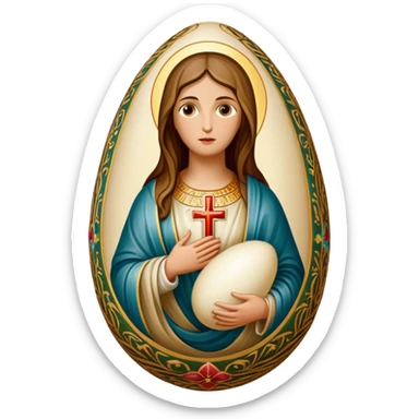 Mary Magdalen egg sticker