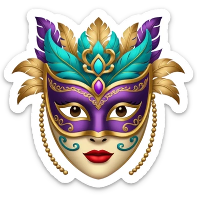 a portrait of Masquerade  sticker