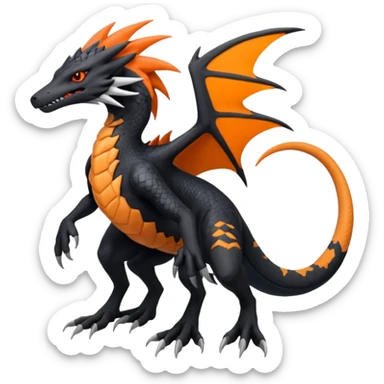 Sergal-Silvally-Lizardris-Salandit-Nargacuga-fusion-hybrid-animal-creature, full body  sticker