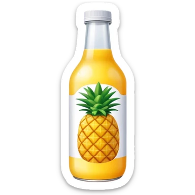 Bottle pineapple juice sticker