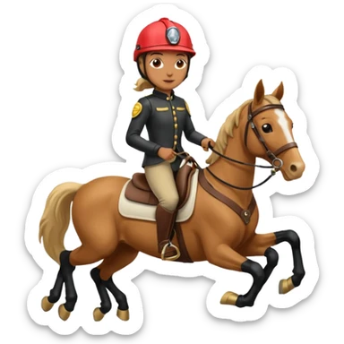 horse riding sticker