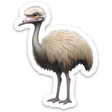 ostrich full body sticker
