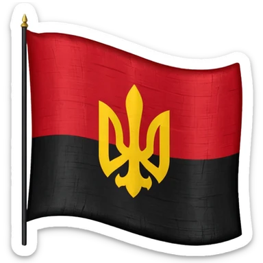 Ukrainian insurgents army flag, red and black sticker