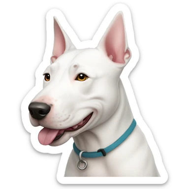 A white bull terrier sticker