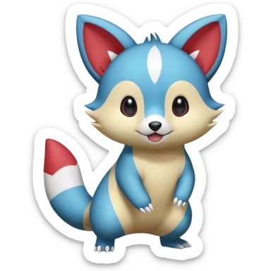 Sneasel-Furret-Oshawott-fusion sticker