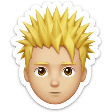 From the previous emoji I want the center above section of the head be yellow sticker