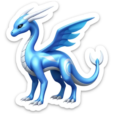 Futuristic-lugia-dragonair-suicune-hybrid, full body sticker