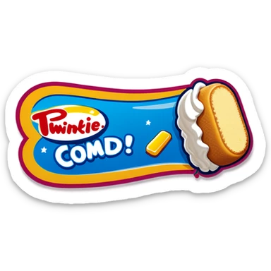 Twinkie with frosting coming out of the bottom with a good girl baner￼ sticker