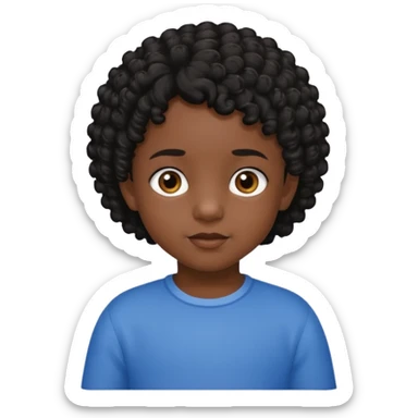 HZME A UN NIÑO OSCURITO DE PIEL CON EL PELO COROT PERO RIZADITO Y DE6 AÑOS sticker