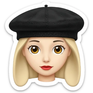 male beret hat no human sticker