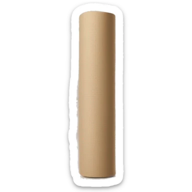 beige half rolled out yoga mat sticker