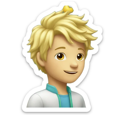 6 y.o. blondy boy likes chemitry sticker