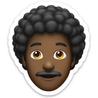 Black Guy with big Afro  sticker