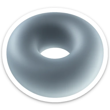 donut in matte glass style sticker