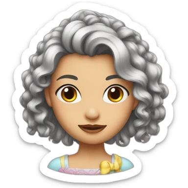 Girl fancy haie sticker