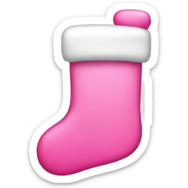 Pink Christmas stocking  sticker