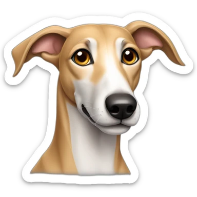 Tan greyhound sticker