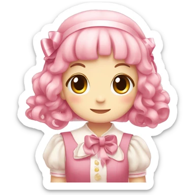 Lovely mymelody with cute ribbons  sticker