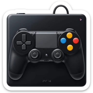 PS4 game console, simple and recognizable emoji sticker