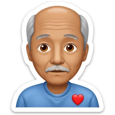puedes crear una imagen de un abuelo de 63 años con una enfermedad cardiovascular?? sticker
