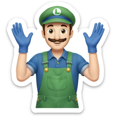 Luigi from Mario Bros sticker