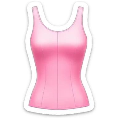 A dress form is adorned with a pink cropped sports tank top sticker