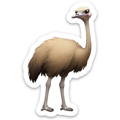 Ostrich with head in ground  sticker