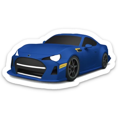 Precise wide-body dark blue Cardstock Papercraft fr-s racecar sticker