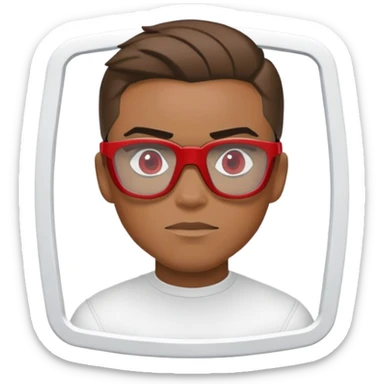 sam wilson, white frame red safety glasses from  from captain america: civil war sticker