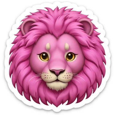 Animal Leo pink sticker