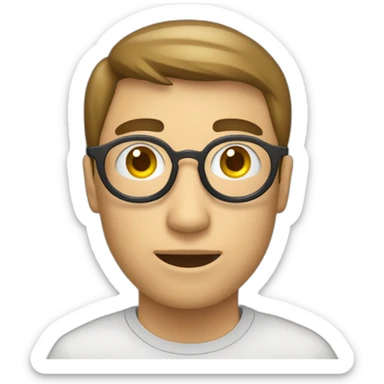 Un jeune homme qui regarde dans une loupe sticker