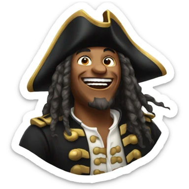 Pirate laughing out loud sticker