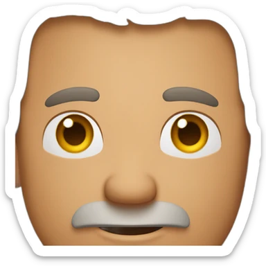 a man in his 50s receeding brown hair smiling  sticker