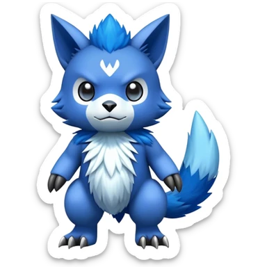 cute kawaii cool edgy futuristic Digimon-Fakemon-animal full body sticker