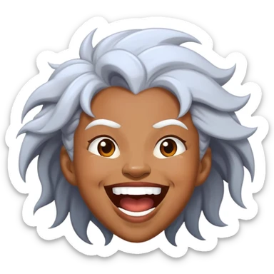 Storm from x men laughing sticker