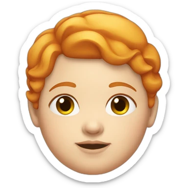 fat ginger girl with short hair sticker