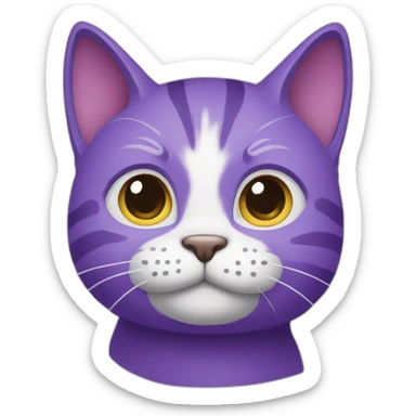 purple cat emoji sticker