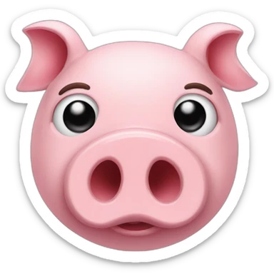 pig face with loudspeaker sticker