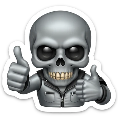 Skull punisher giving thumbs up sticker
