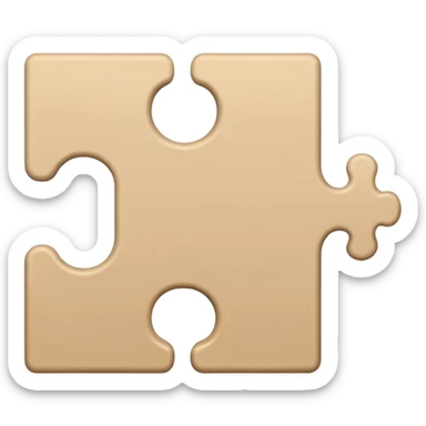 🧩🧩🧩 single-puzzle-piece-in-a-beige-color,-representing-a-flexible-or-undefined-category sticker